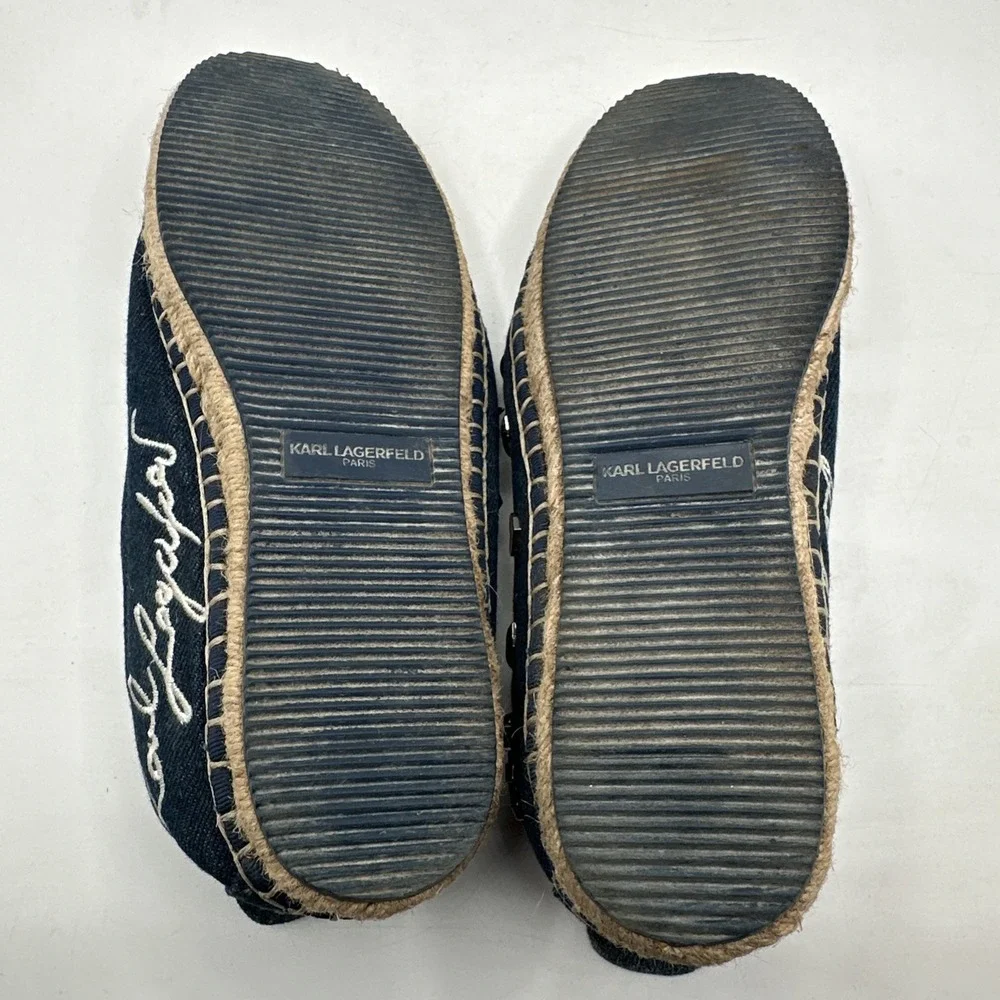 Karl Lagerfeld Malice Logo Charm 5.5 M Espadrilles Karl Lagerfeld Flat Shoes